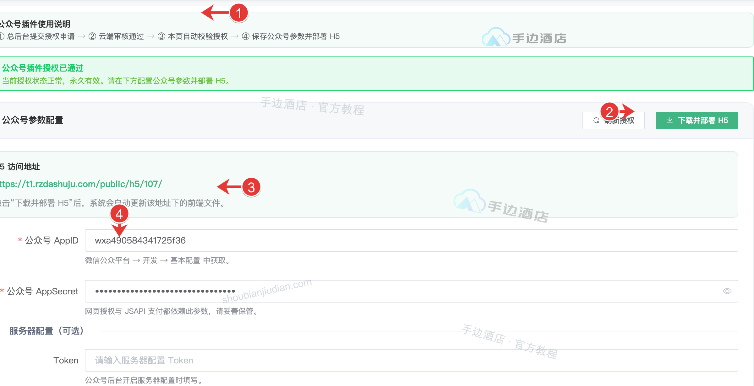 公众号配置:授权、部署、访问地址与参数