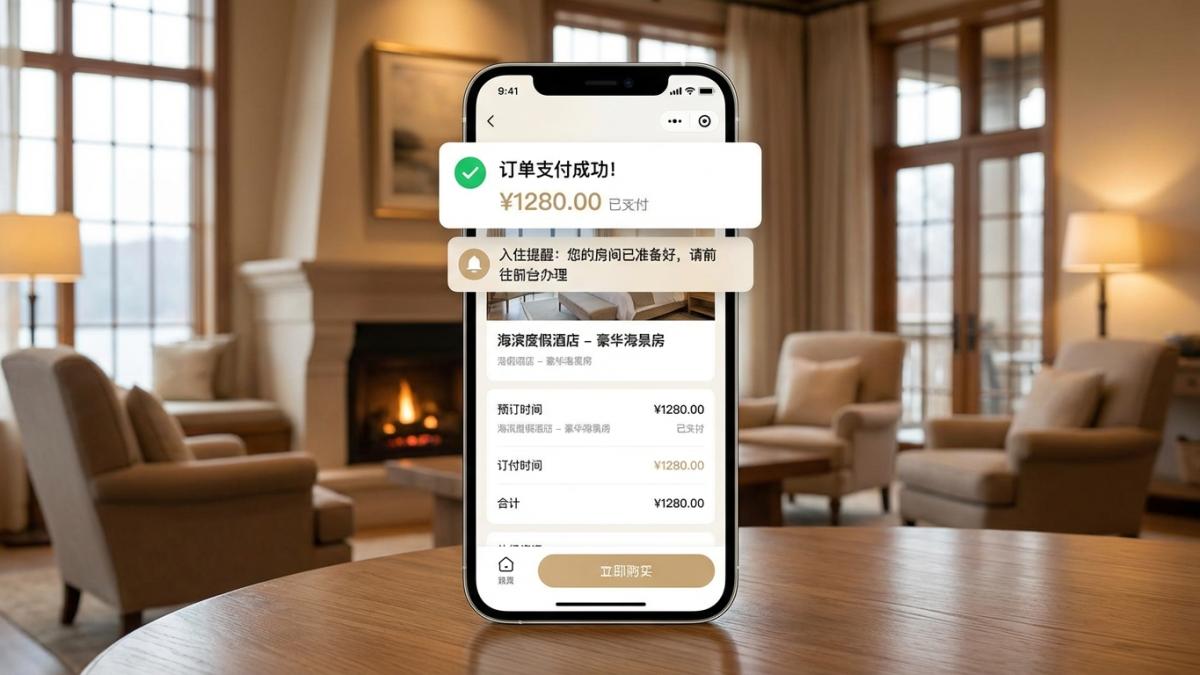 酒店预定系统消息订阅通知配图