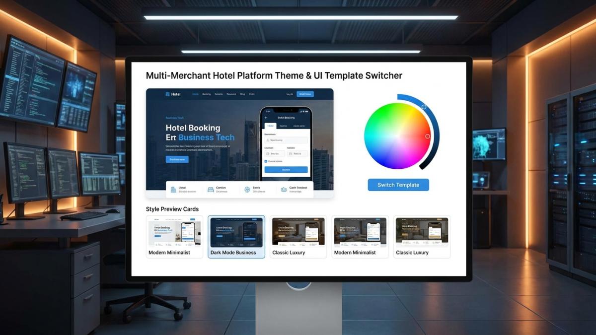 酒店平台小程序主题色与UI模板切换