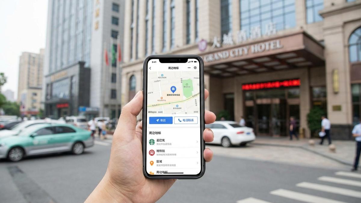 酒店小程序门店详情页地图导航