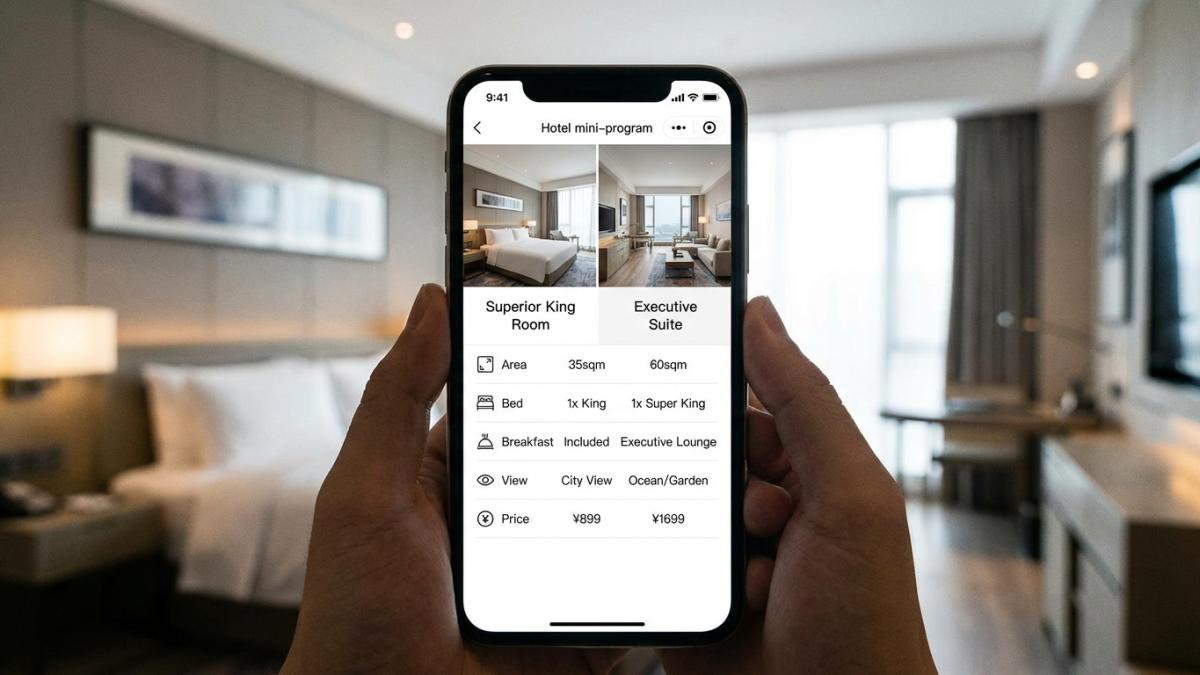 酒店小程序房型对比
