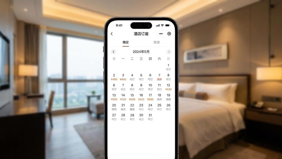 酒店小程序前端房价日历