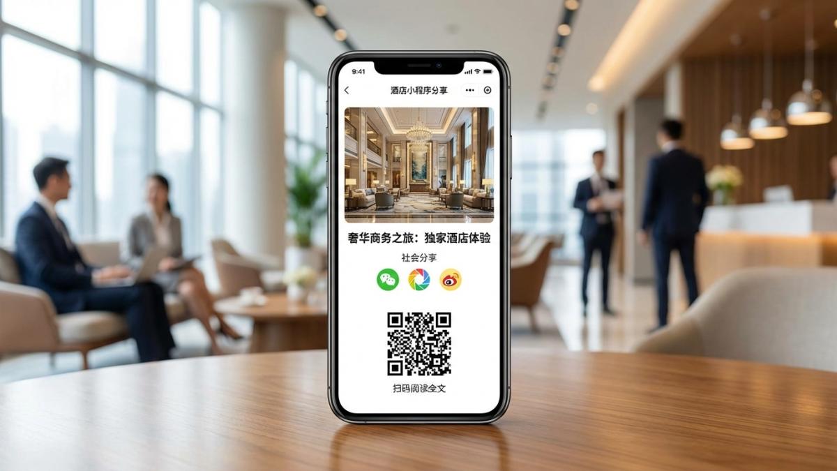酒店小程序分享海报