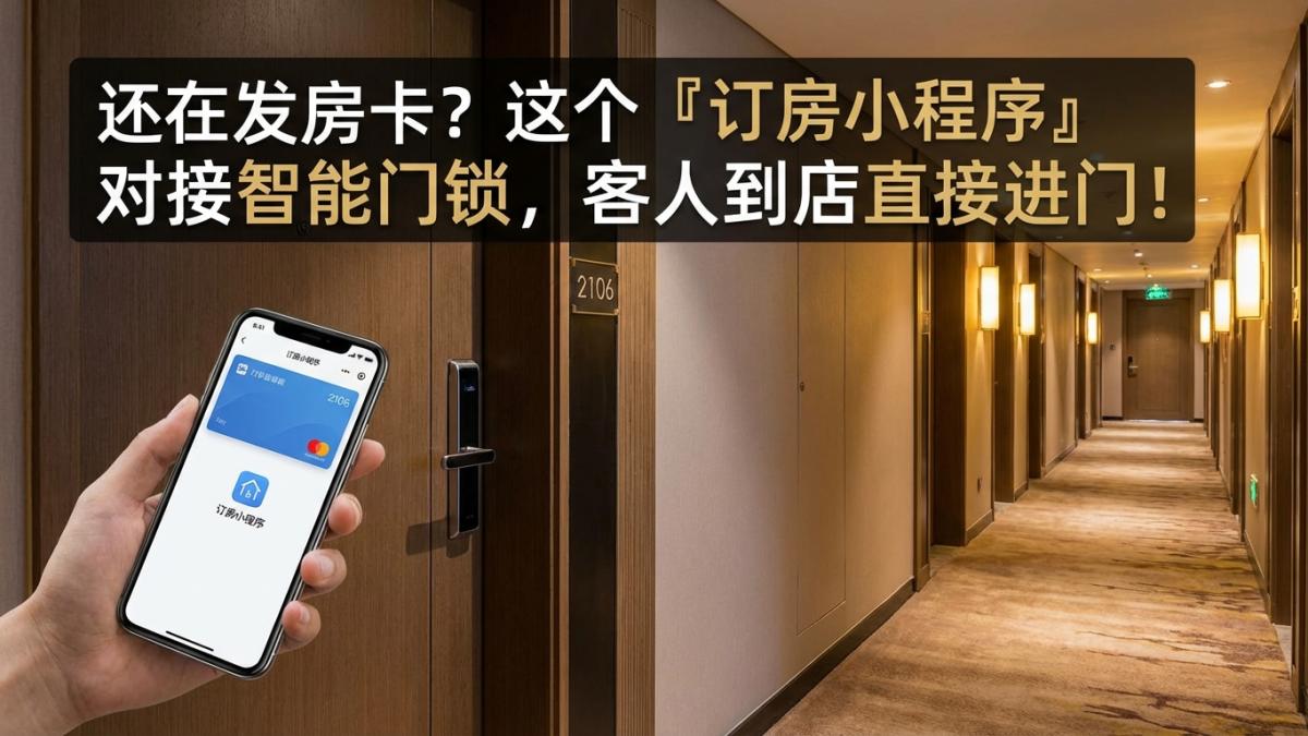 还在发房卡？这个「订房小程序」对接智能门锁，客人到店直接进门！.jpg