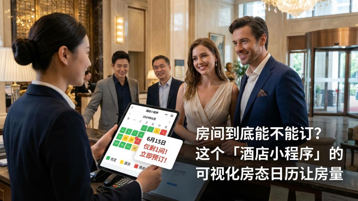 房间到底能不能订？这个「酒店小程序」的可视化房态日历，让房量一目了然！.jpg